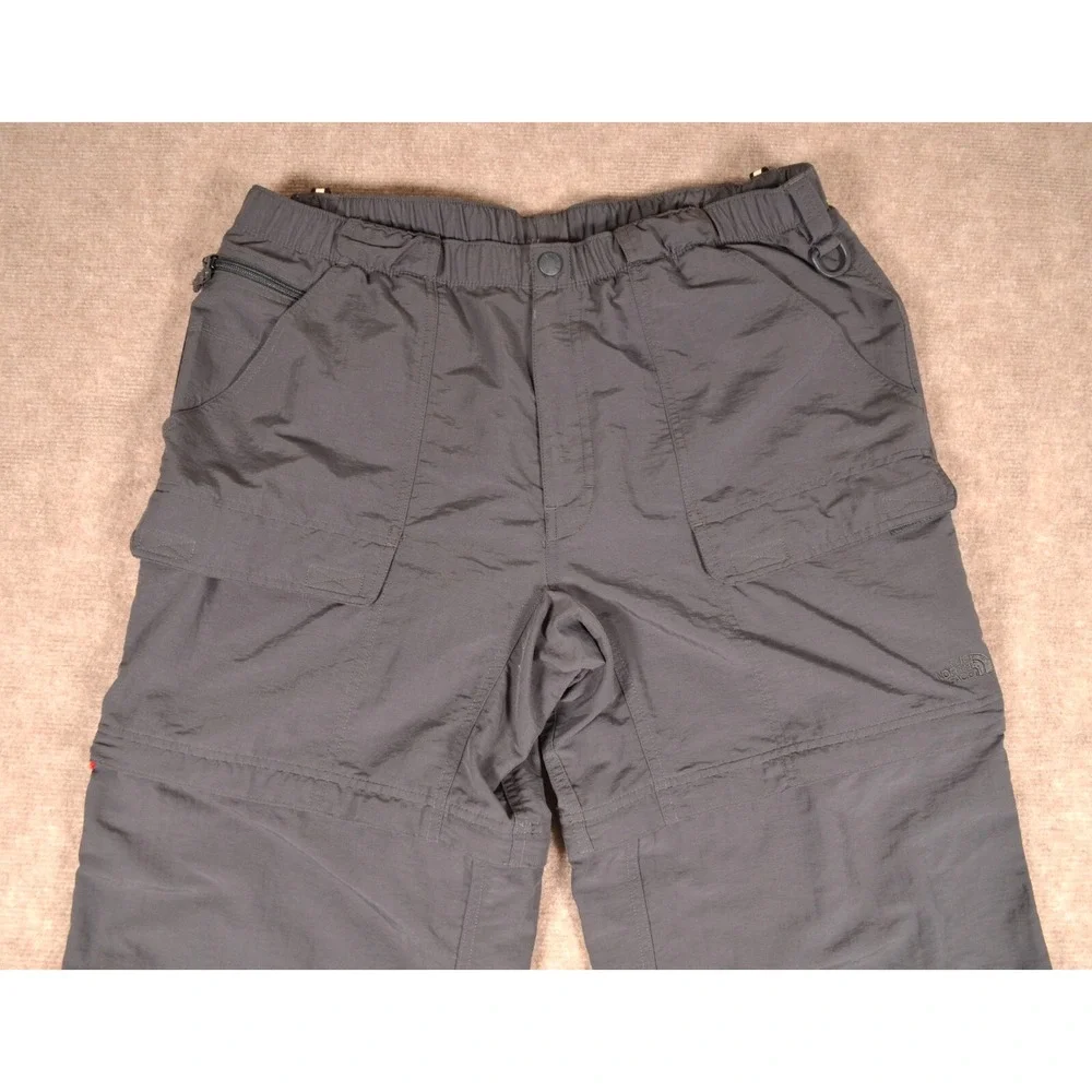 THE NORTH‎ FACE Nylon Convertible Dark Gray Cargo Hiking Pants Men's XL